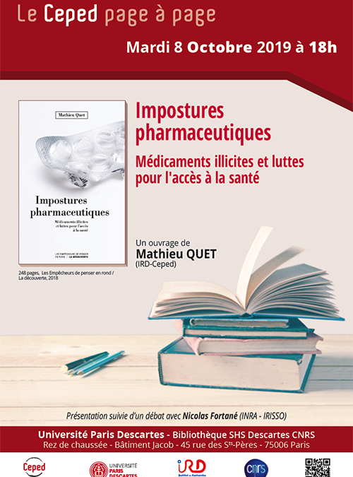 ÉVÈNEMENT | 8/10/19 – le Ceped page à page – Impostures pharmaceutiques