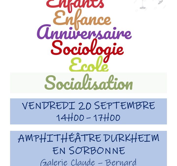 ÉVÈNEMENT | 20/09/19 – Colloque en hommage à Régine Sirota