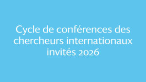 Conférence de Khalid MOUNA "Se réinventer ailleurs : art, exil et métamorphoses" @ UFR SHS - Salle Denise François-Geiger (J536)