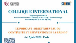 Colloque "Le podcast : objet nouveau ou continuité et réinvention de la radio ?" @ Espace Amboise Paré, 6e étage